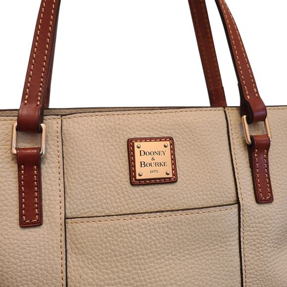 Dooney & Bourke Lexington Pebble Grain Bone Shoulder Handbag - Picture 2 of 16